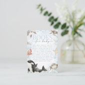 Anfrage für das Baby-Shower-Buch "Sea Whale" Begleitkarte (Stehend Vorderseite)