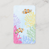 Anfrage für das Baby-Shower-Buch von Seefischen Begleitkarte (Rückseite)