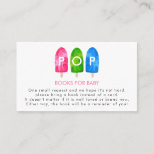 Anfrage für das Babyduschenbuch im Pop Begleitkarte