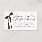 Anfrage für das Black Bow-Brautparty Begleitkarte (Vorderseite)