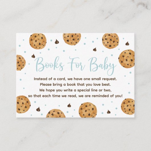 Anfrage für das kleine Cookie Blue Boy Baby Shower Begleitkarte (Vorderseite)