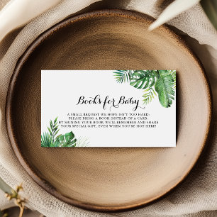 Anfrage für das tropische Babyduschenbuch Begleitkarte