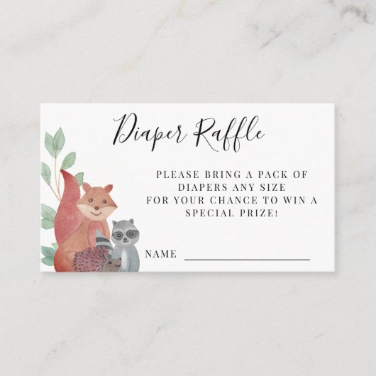 Anfrage für das Windelwaschgerät von Holztieren Begleitkarte (Vorderseite)