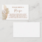 Anfrage für die Pampas Grass Brautparty Rezept Car Begleitkarte (Vorne/Hinten)
