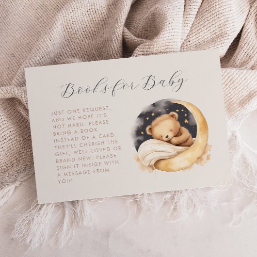 Anfrage für ein Babybett mit niedlichem Bären und  Begleitkarte