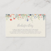 Anfrage für ein Babyduschenbuch für eine Wildblume Begleitkarte (Vorderseite)