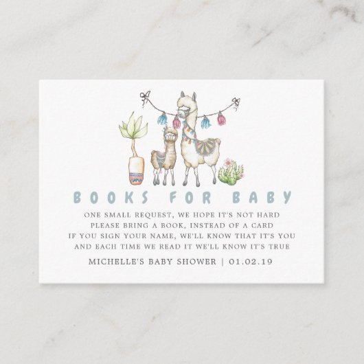 Anfrage für ein Babyduschenbuch zum Thema "Wasserf Begleitkarte (Vorderseite)