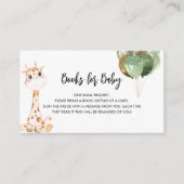 Anfrage für ein Giraffenbaby-Duschbuch Begleitkarte (Vorderseite)