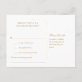 Anfrage für Herz-Script-Navy-Blue und Gold-Song Einladungspostkarte (Rückseite)