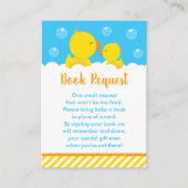 Anfrage für Rubber Ducky Yellow und Blue Book Begleitkarte (Vorderseite)