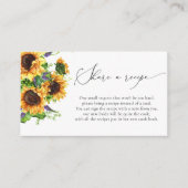 Anfrage für Sonnenblumenkrebs Begleitkarte (Vorderseite)