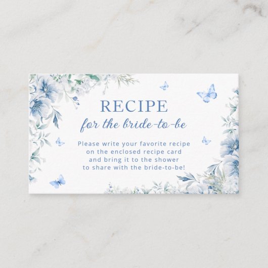 Anfrage nach Blauem Brautparty Begleitkarte (Vorderseite)