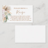 Anfrage nach Boho Chic Brautparty-Rezept-Karte Begleitkarte (Vorne/Hinten)