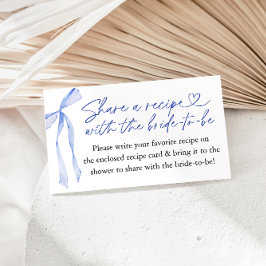 Anfrage nach einem Blue Bow-Brautparty Begleitkarte