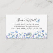 Anfrage nach einem Rezept für Blaue Wildblumen Bra Begleitkarte (Vorderseite)