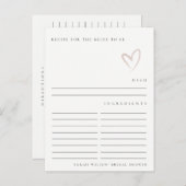 Anfrage nach einem Rezept für ein Brautparty mit m Postkarte (Vorne/Hinten)