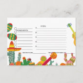 Anfrage nach einem Rezept für ein mexikanisches Ta Begleitkarte (Vorderseite)