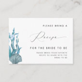 Anfrage nach einem Rezept für ein nautisches Seash Begleitkarte (Vorderseite)