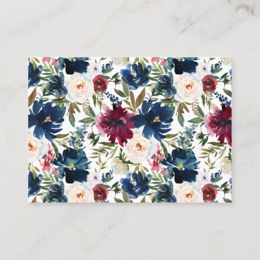 Anfrage nach einer Rezeptkarte für navy Blue Flora Begleitkarte (Rückseite)