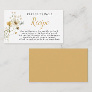 Anfrage nach einer Wildblume-Brautparty-Rezept-Kar Begleitkarte