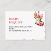 Anfrage nach Petals und Prosecco-Brautparty Begleitkarte (Vorderseite)
