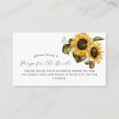 Anfrage nach Rezepten für gelbes Brautparty Begleitkarte (Vorderseite)