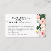 Anfrage nach tropischem Brautparty Begleitkarte (Vorderseite)