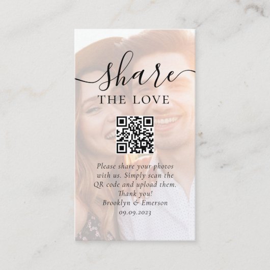 Anfrage QR-Code für die gemeinsame Nutzung von Hoc Begleitkarte (Vorderseite)