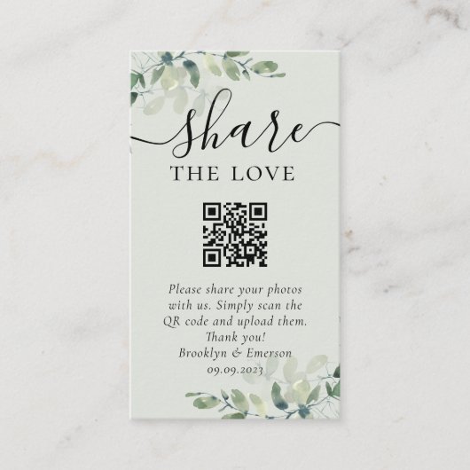 Anfrage QR-Code für die gemeinsame Nutzung von Hoc Begleitkarte (Vorderseite)