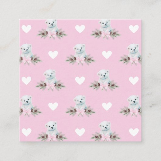 Anfrage zum Windeln des Polar Bear Cub Babydusche Begleitkarte (Rückseite)