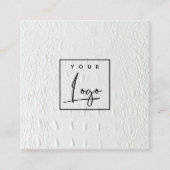 Anfrage zur Bewertung von Elfenbeinleder-Textur-Lo Quadratische Visitenkarte (Vorderseite)