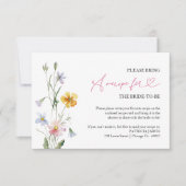 Anfrage zur Brautparty-Wildblume Einladung (Vorderseite)