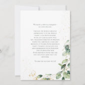 Anfrage zur Eukalyptus-Karte zum 80. Geburtstag Einladung (Rückseite)