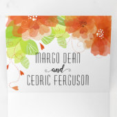 Anfrage zur Hochzeitseinladung schwarz-weiß 2 Dreifach Gefaltete Einladung (Innen Erste Seite)