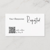 Anfrage zur UAWG Wedding Budget QR Code Visitenkarte (Vorderseite)