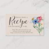 Anfrage zur Wildblume Charm Brautparty-Rezept-Kart Begleitkarte (Vorderseite)