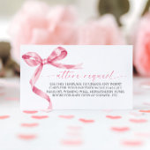 Anfragekarte für die rosa Bow-Attrappe Begleitkarte