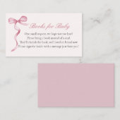 Anfragekarte für die Rosa Bow Babybibliothek Begleitkarte (Vorne/Hinten)