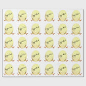 Anfügen des Babynamens Geschenkpapier (Flach)