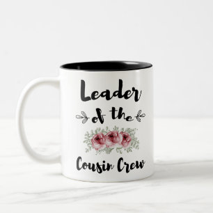 Anführer der Cousin-Crew Lustiges Cousin-Shirt Zweifarbige Tasse