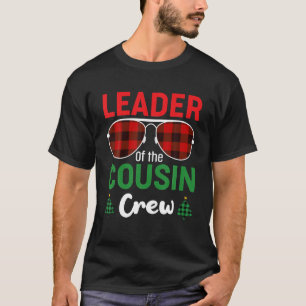 Anführer der Cousin-Crew Weihnachten Buffalo Rot T-Shirt