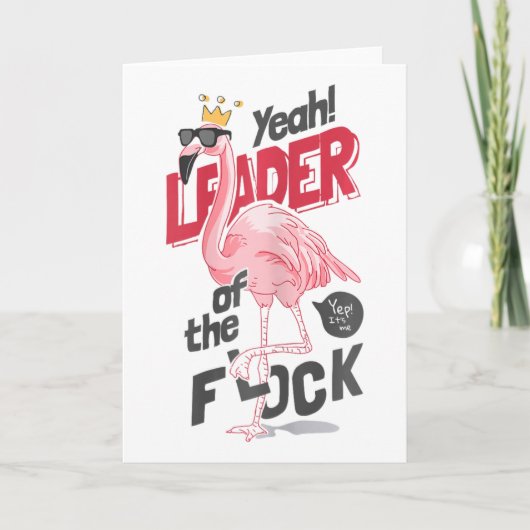 Anführer der Herde Flamingo Muttertag Karte (Vorderseite)
