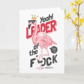 Anführer der Herde Flamingo Muttertag Karte (Gelbe Blume)