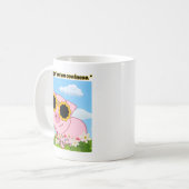 Anführungsschwein - Ferkel bei Kälte Kaffeetasse (Vorderseite Links)