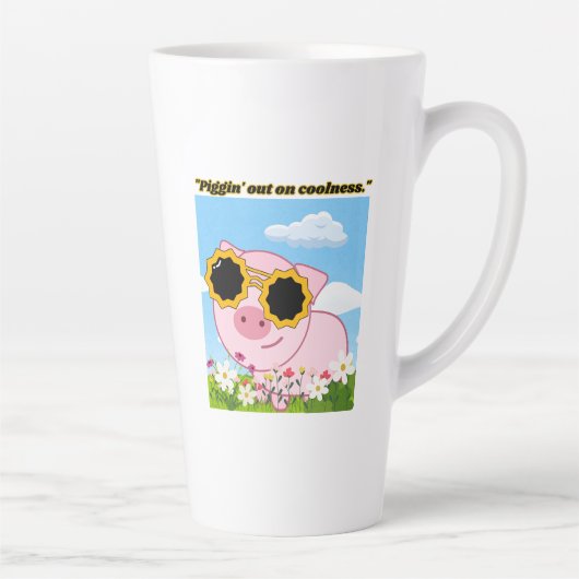 Anführungsschwein - Ferkel bei Kälte Milchtasse (Rechts)