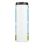 Anführungsschwein - Ferkel bei Kälte Thermosbecher (Rückseite)