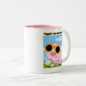 Anführungsschwein - Ferkel bei Kälte Zweifarbige Tasse (VorderseiteRechts)