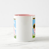 Anführungsschwein - Ferkel bei Kälte Zweifarbige Tasse (Mittel)