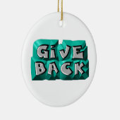 Anführungsweisheit Aquamariner, graugestrichener B Keramikornament (Rechts)