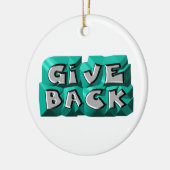 Anführungsweisheit Aquamariner, graugestrichener B Keramikornament (Links)